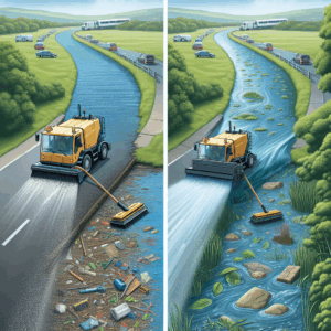 How Power Sweeping Protects Local Waterways from Runoff Pollution