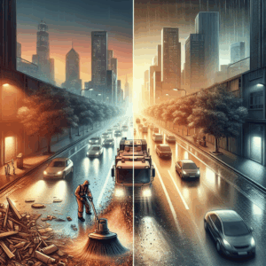 How Power Sweeping Reduces Wear and Tear on Public Roads